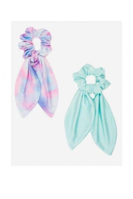 Justice Girls Tail Scrunchie Tie Dye & Lycra 1